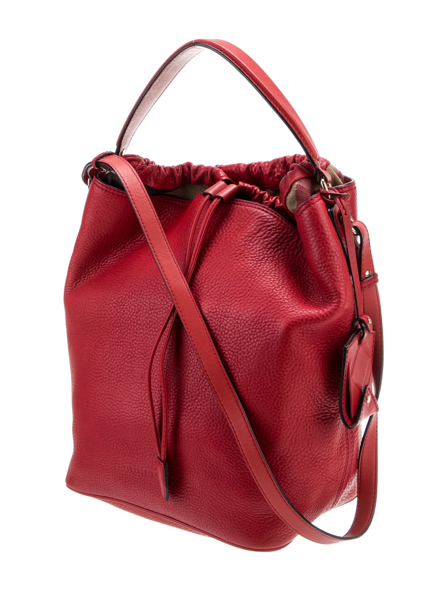 Burberry Leather Bucket Bag